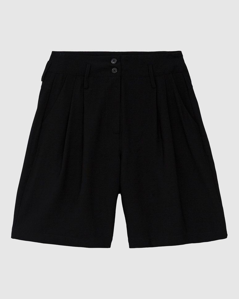 Bermuda Feminina Alfaiataria Bolso Funcional Em Viscose Sarjada - ENFIM