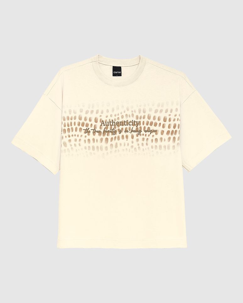 Camiseta Ampla Feminina Authenticity Em Algodão - ENFIM