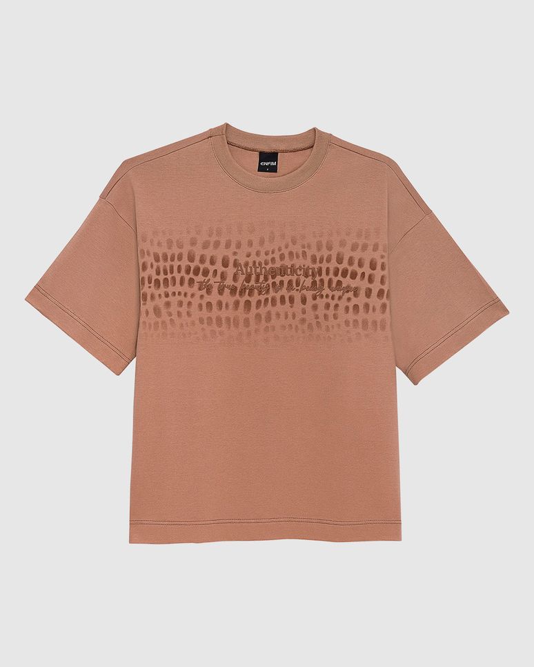 Camiseta Ampla Feminina Authenticity Em Algodão - ENFIM