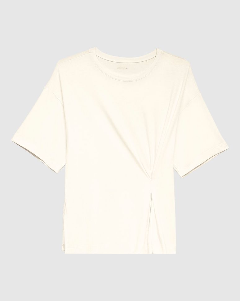 Blusa Feminina Ampla Detalhe Franzido Em Malha Viscose Stretch - ENFIM