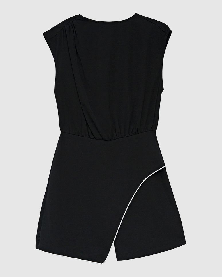 Macaquinho Feminino Transpassado Em Crepe - ENFIM