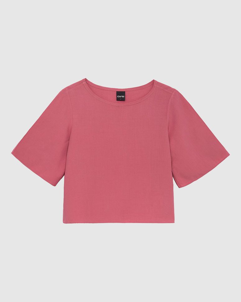 Blusa Box Feminina Manga 3/4 Em Viscose - ENFIM