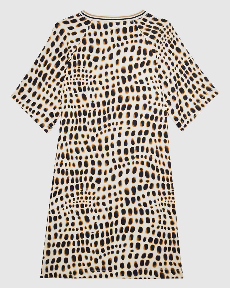 Vestido Feminino Estampado Decote Retilínea Bolso Lateral Em Viscose - ENFIM