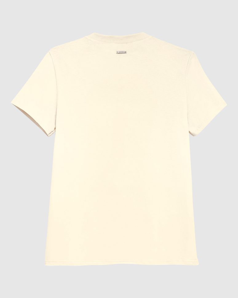 Camiseta Feminina Slim Estampa Paetê Bordado Em Algodão - ENFIM