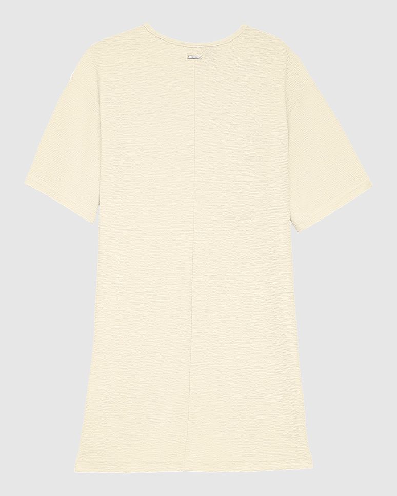 Vestido Feminino Amplo Detalhe Franzido Em Malha Texturizada - ENFIM