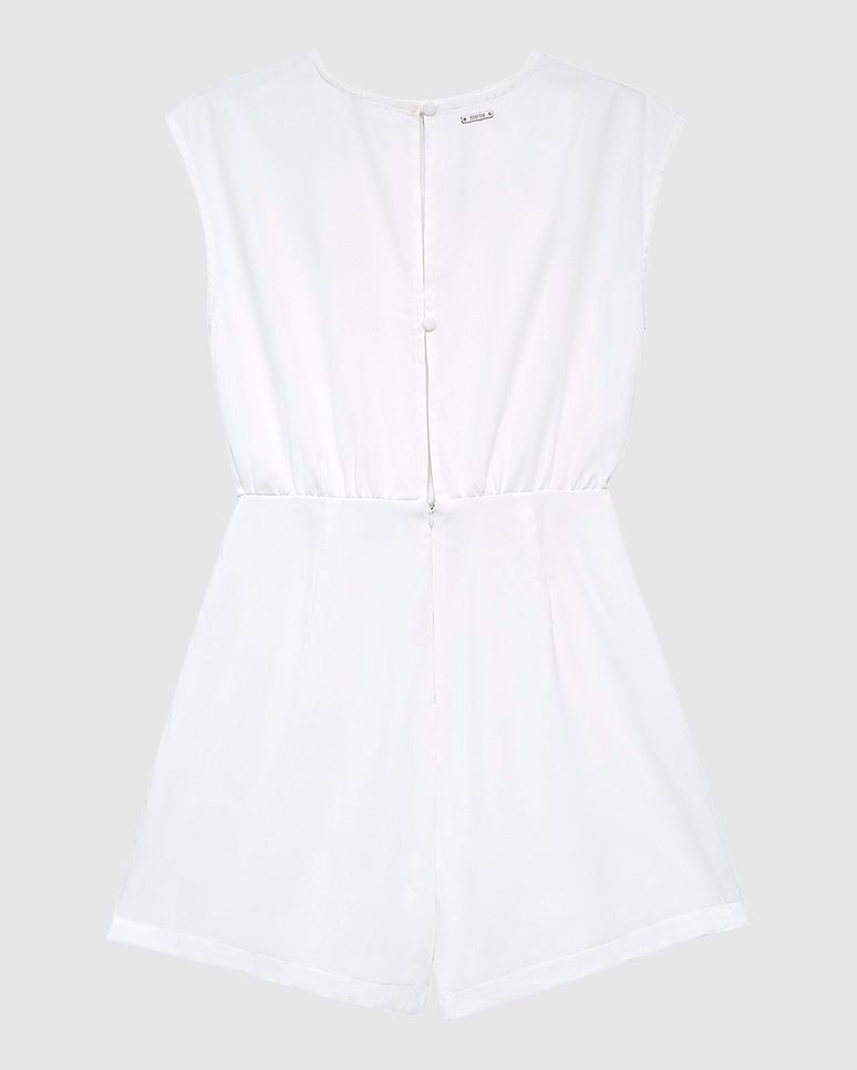 Macaquinho Feminino Transpassado Em Crepe - ENFIM