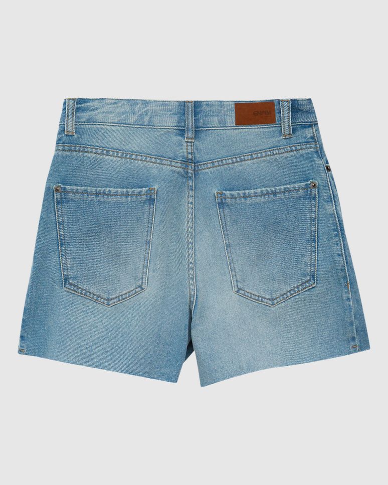 Shorts Feminino Hot Pant Barra Desfiada Em Jeans 100% Algodão - ENFIM