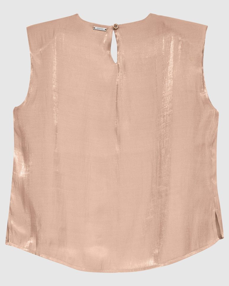 Blusa Feminina Muscle Tee Detalhe Ombreira Em Tecido Acetinado Glow - ENFIM