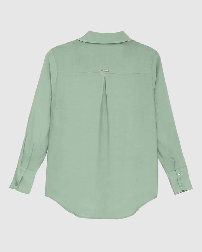 Camisa Tradicional Feminina Manga Longa Em Liocel - ENFIM