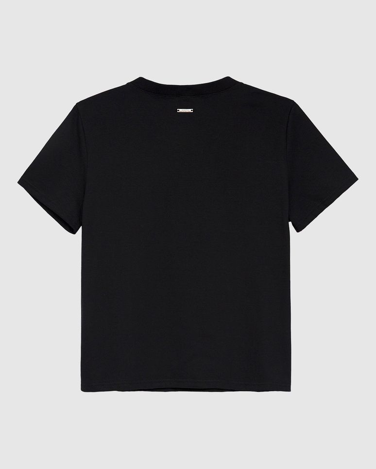 Camiseta Feminina Slim Aplicação De Rebites Em Algodão - ENFIM