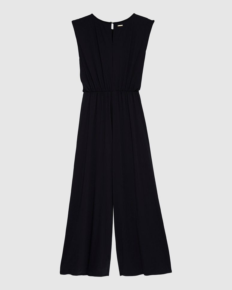 Macacão Feminino Wide Leg Decote Gota Costas Em Malha Conforto Dry - ENFIM