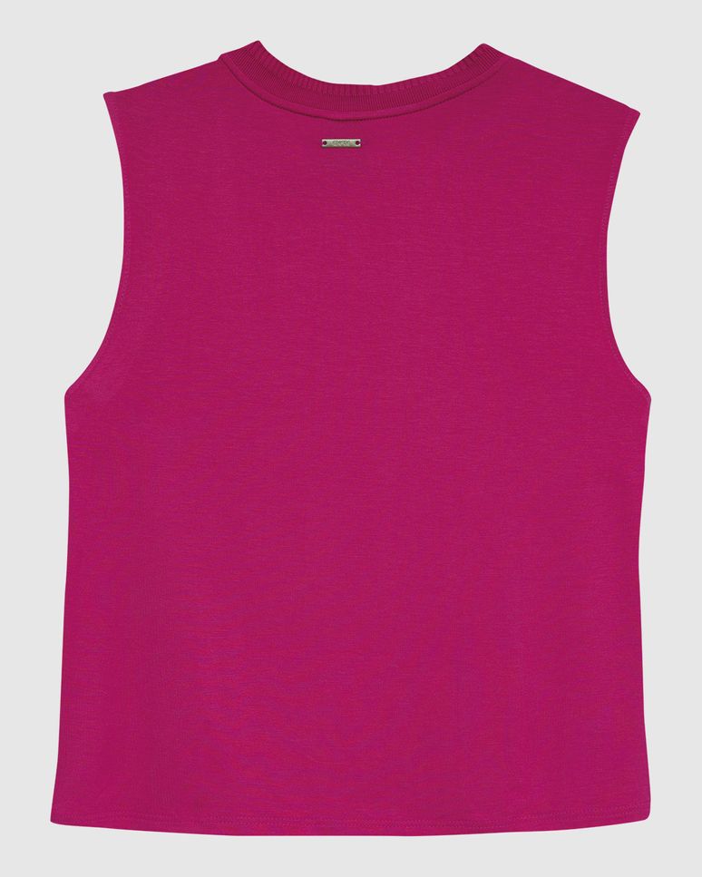 Blusa Básica Feminina Decote Redondo Em Malha Viscose Stretch - ENFIM