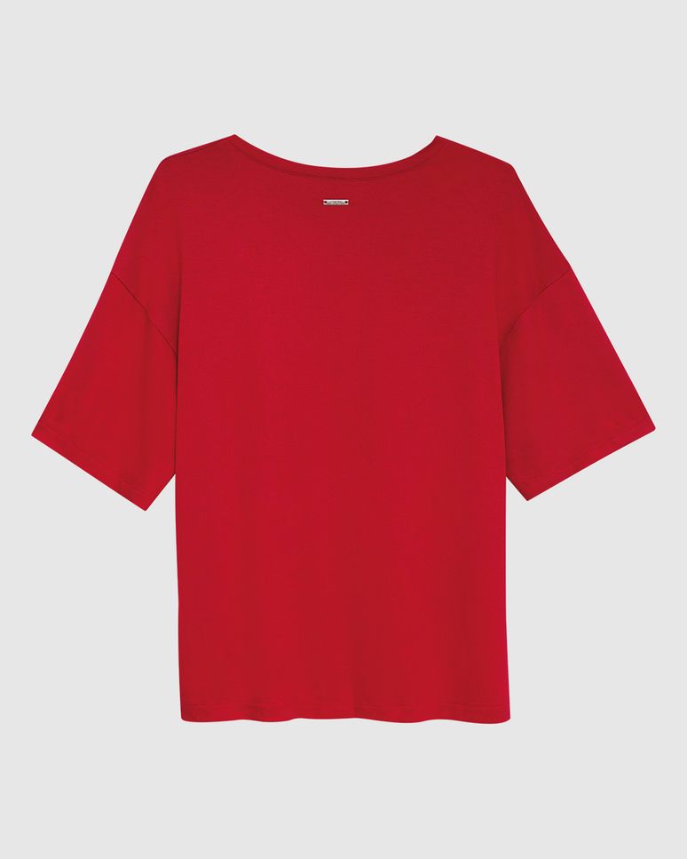 Blusa Feminina Ampla Detalhe Franzido Em Malha Viscose Stretch - ENFIM