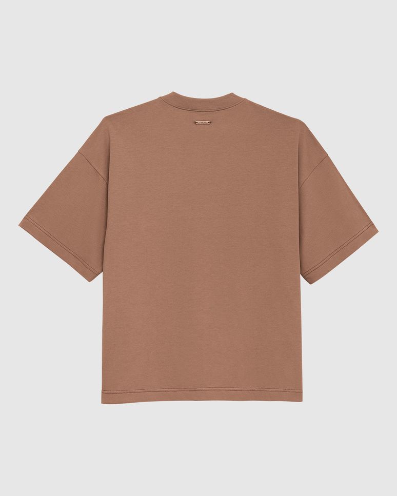 Camiseta Ampla Feminina Aplique Termocolante Strass Em Algodão - ENFIM