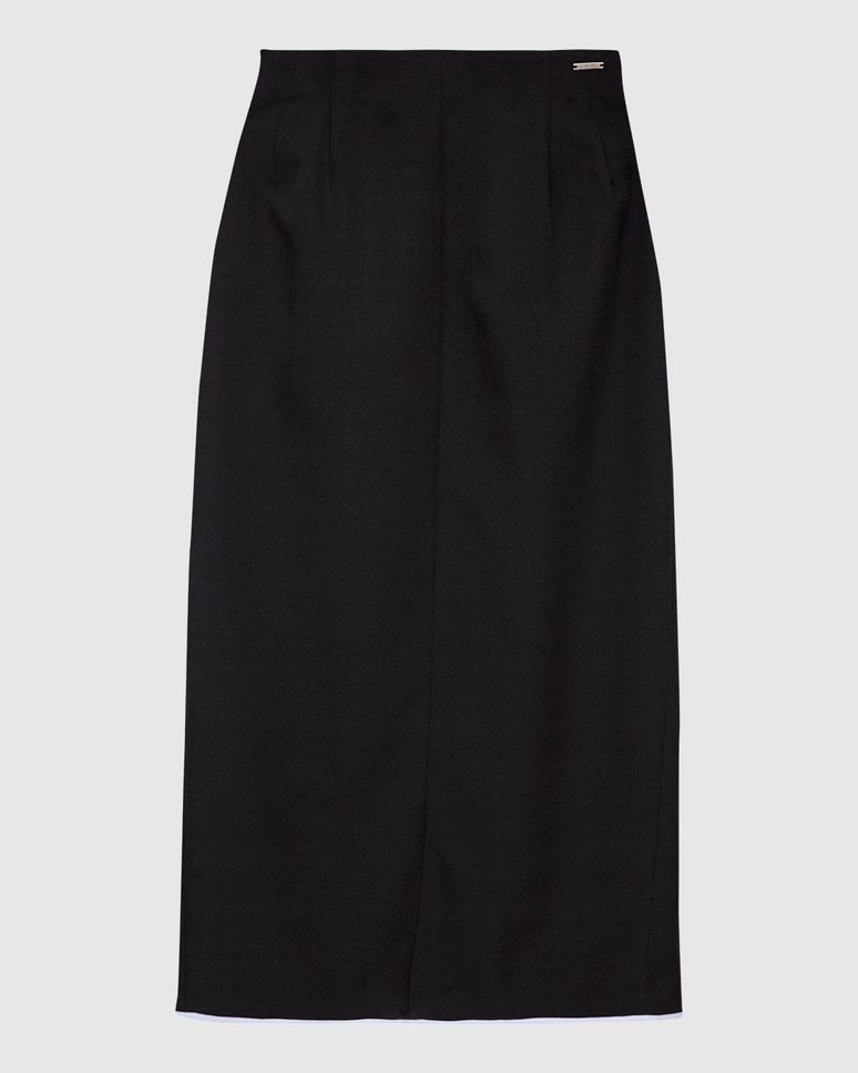 Saia Midi Feminina Lápis Com Fenda E Pences Em Tecido Alfaiataria - ENFIM