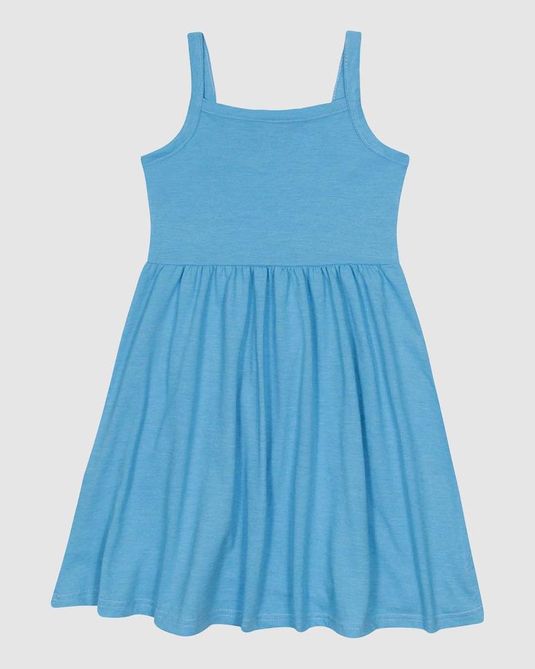 Vestido Infantil Evasê Alça Fina Em Malha Algodão Malwee Kids