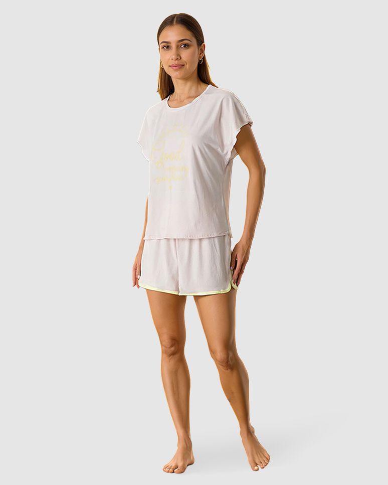 Pijama Curto Feminino Good Morning Sunshine Em Algodão