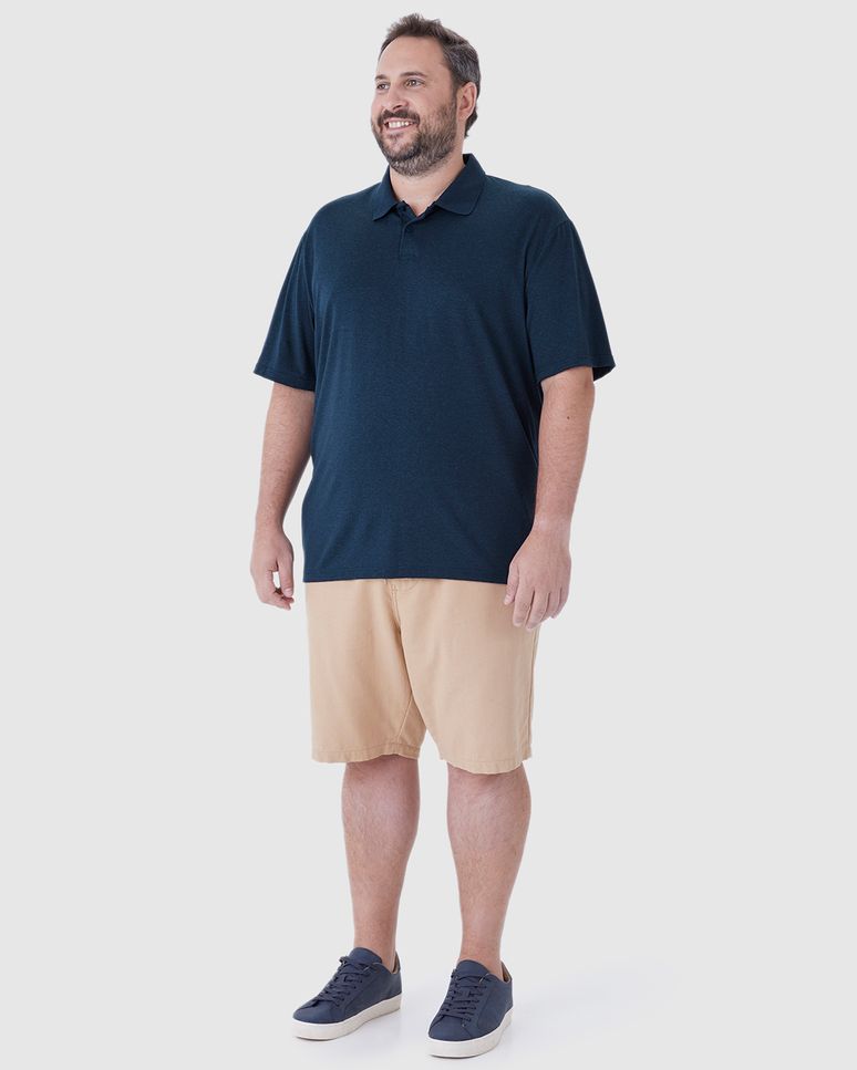 Camisa Polo Movimento Masculina Plus Size Gola Esporte Em Malha Anti Odor