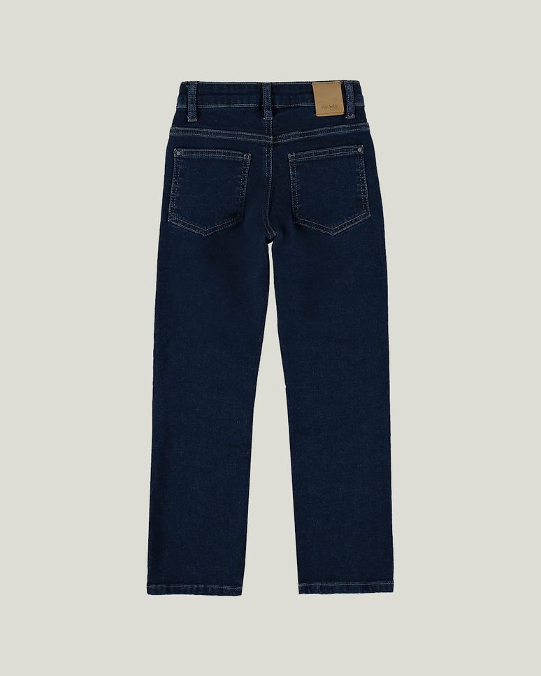 Calça Infantil Menino Slim Em Jeans Moletom Malwee Kids