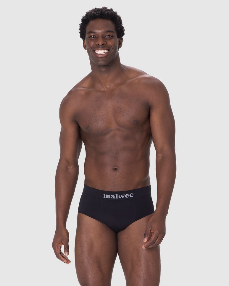 Cueca Masculina Slip Cós Elástico Logo Malwee Em Malha Poliamida