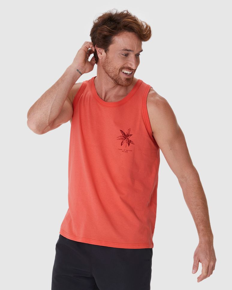 Regata Masculina Alça Estreita Com Estampa Em Algodão