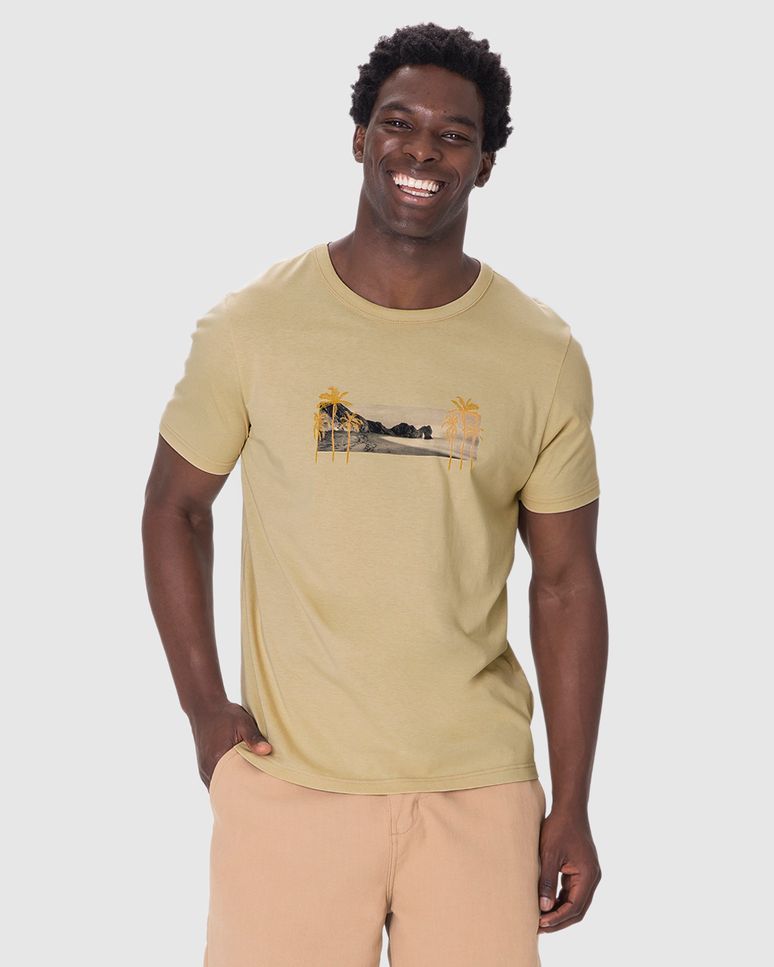 Camiseta Masculina Estampa Frontal Em Algodão