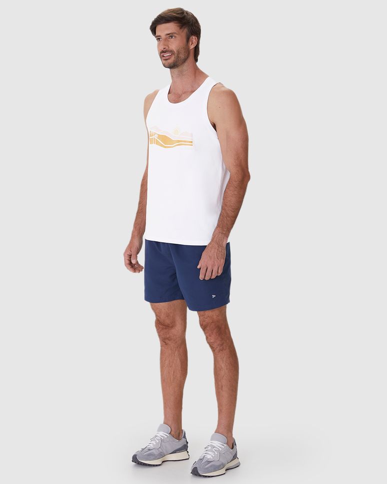 Regata Masculina Alça Estreita Com Estampa Em Algodão