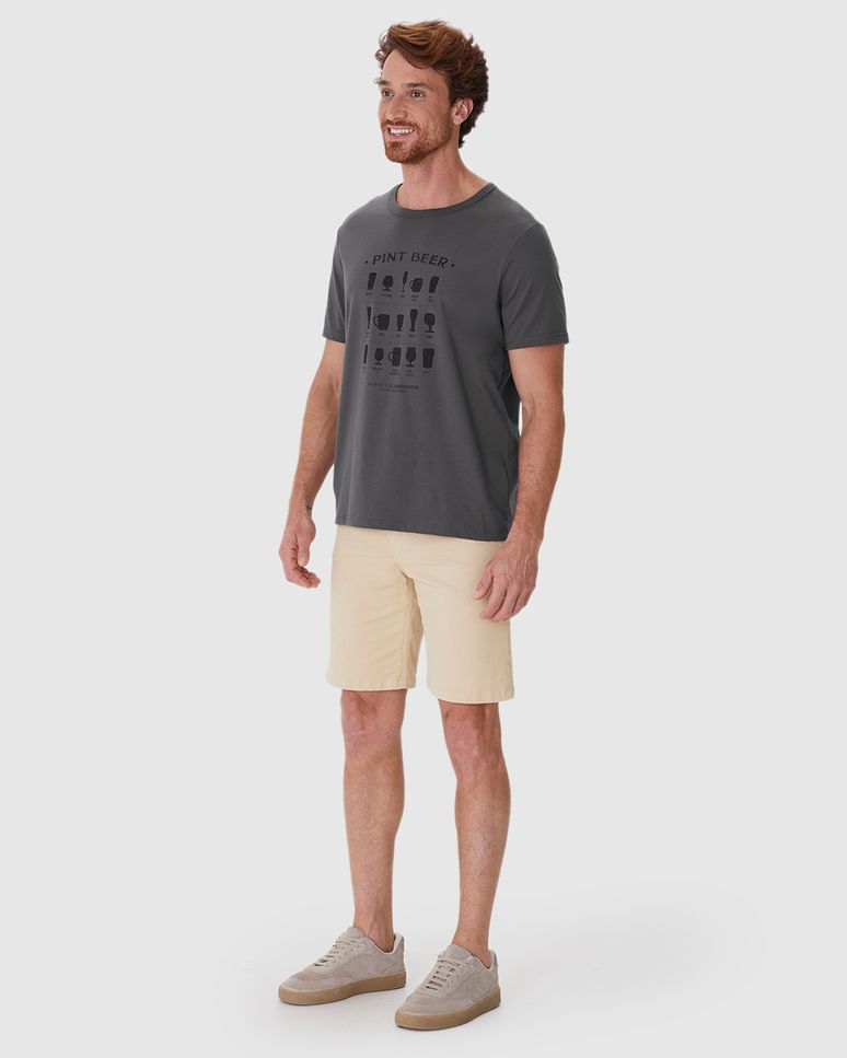 Camiseta Masculina Manga Curta Pint Beer Em Algodão