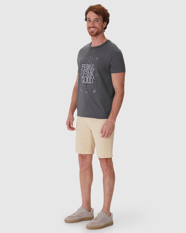 Camiseta Masculina Slim Good People Good Drink Beer Em Algodão