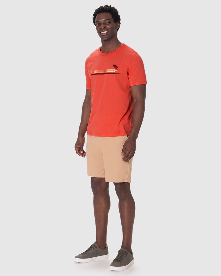 Camiseta Masculina Estampa Frontal Em Algodão