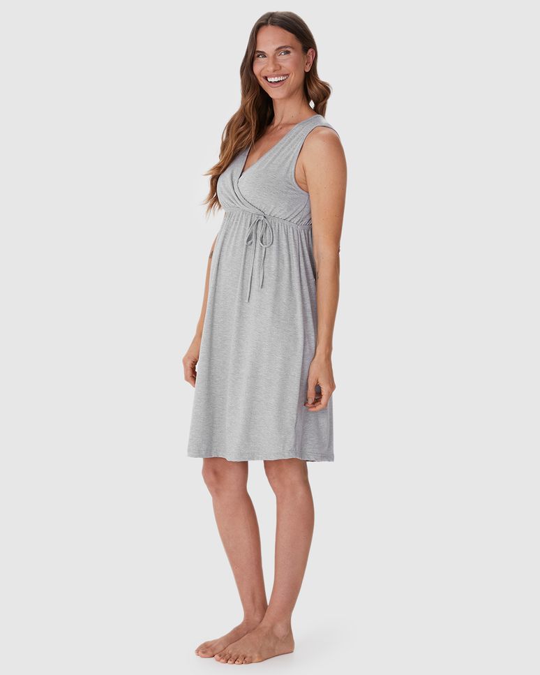 Camisola Feminina Slim Gestante Laço Decorativo Em Viscose Stretch
