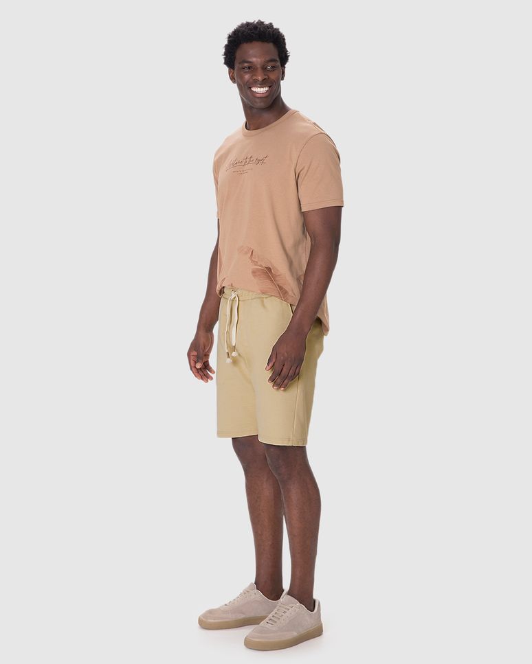 Bermuda Masculina Comfort Cadarço Funcional Em Moletom Sarjado