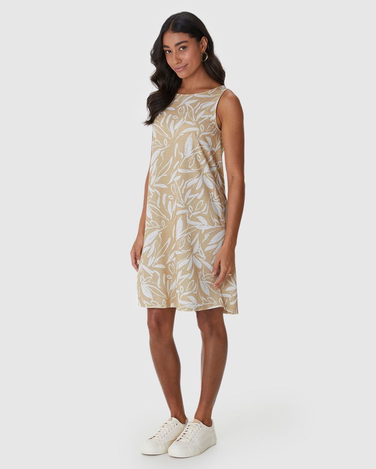 Vestido Feminino Regata Estampado Em Algodão