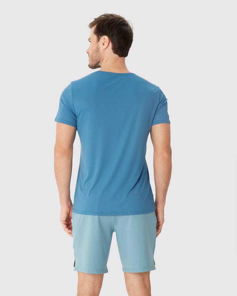 Bermuda Esportiva Masculina Reta Bolso Fecho Zíper Em Double Jersey