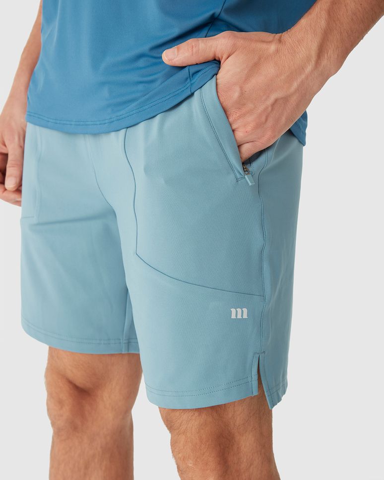 Bermuda Esportiva Masculina Reta Bolso Fecho Zíper Em Double Jersey