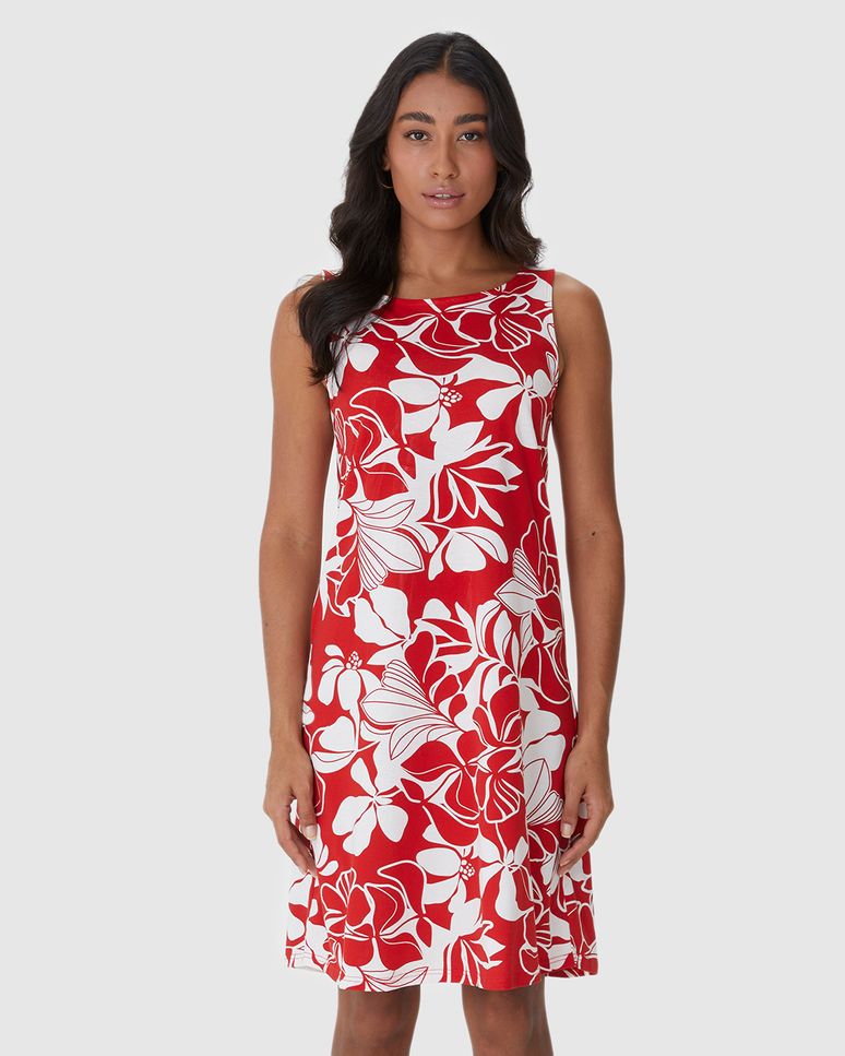 Vestido Feminino Regata Estampado Em Algodão