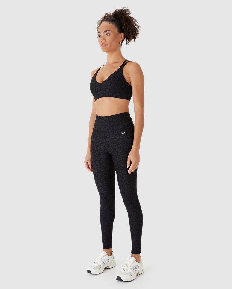 Calça Legging Esportiva Feminina Animal Print Em Malha Dry E Proteção UV50+