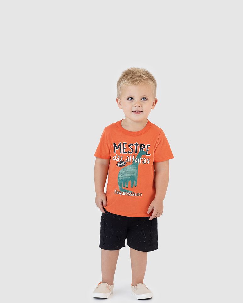 Conjunto Infantil Menino Mestre Das Alturas Braquiossauro Malwee Kids