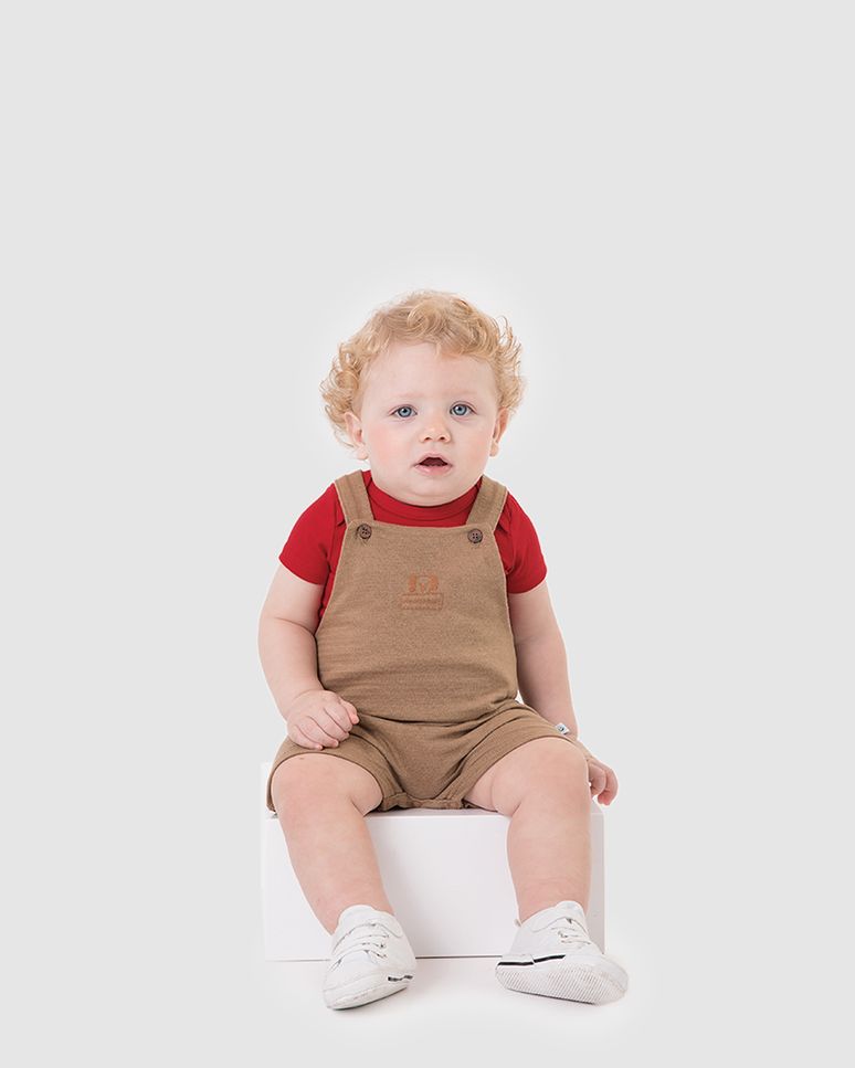 Conjunto Bebê Menino Body Tradicional E Macaquinho Malwee Kids