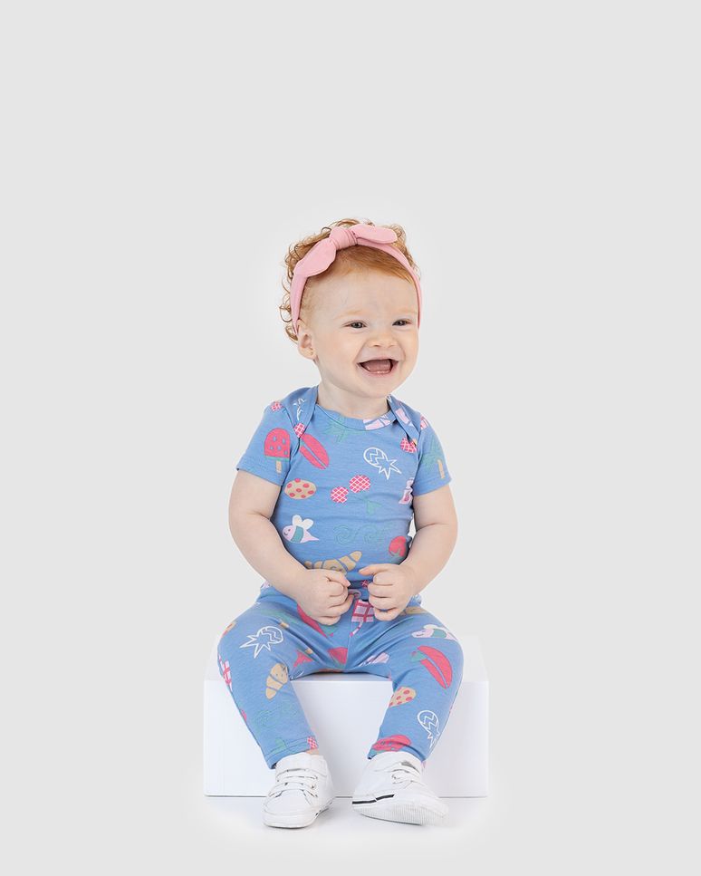 Body Bebê Menina Estampa Digital Em Algodão Malwee Kids