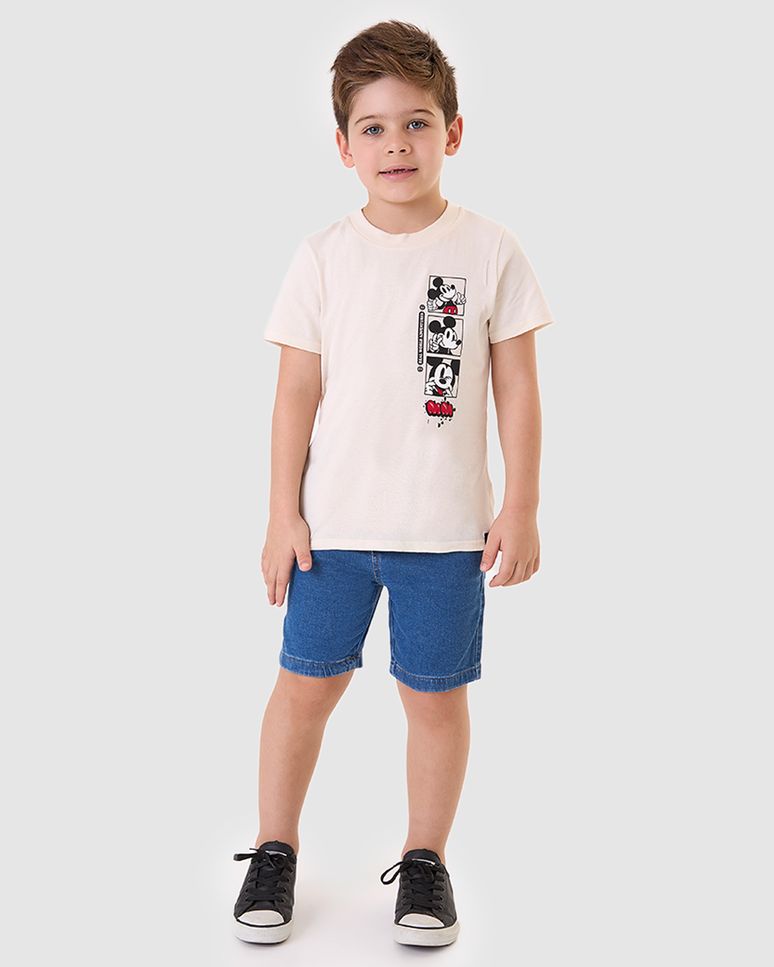 Camiseta Infantil Menino MM Real World Adventures Mickey Disney Malwee Kids