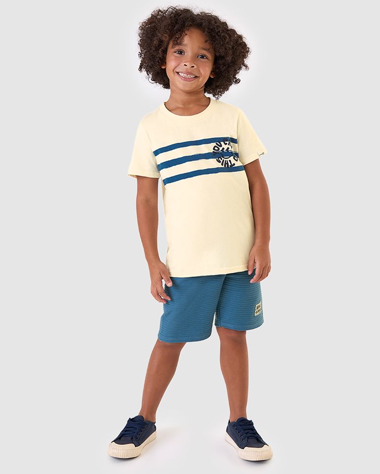 Conjunto Infantil Menino Camiseta You Can Do This Em Algodão Malwee Kids