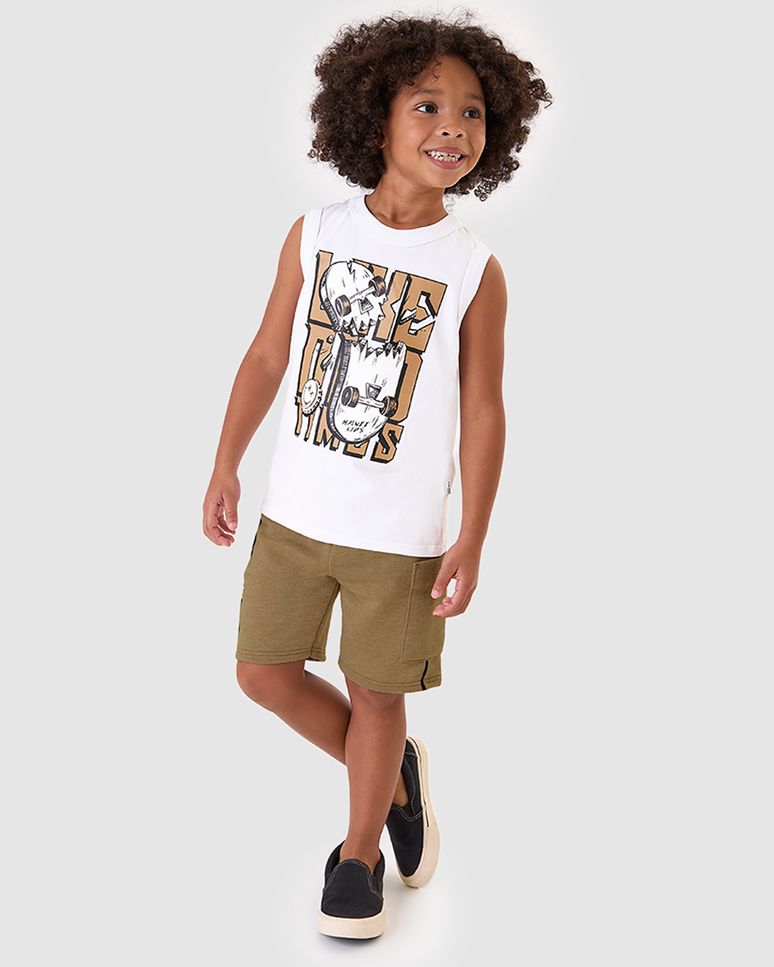 Conjunto Infantil Menino Regata Like Old Times Em Algodão Malwee Kids