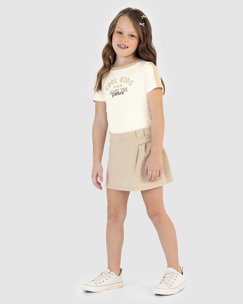 Conjunto Infantil Menina Cool Kids Make The Future Em Algodão Malwee Kids