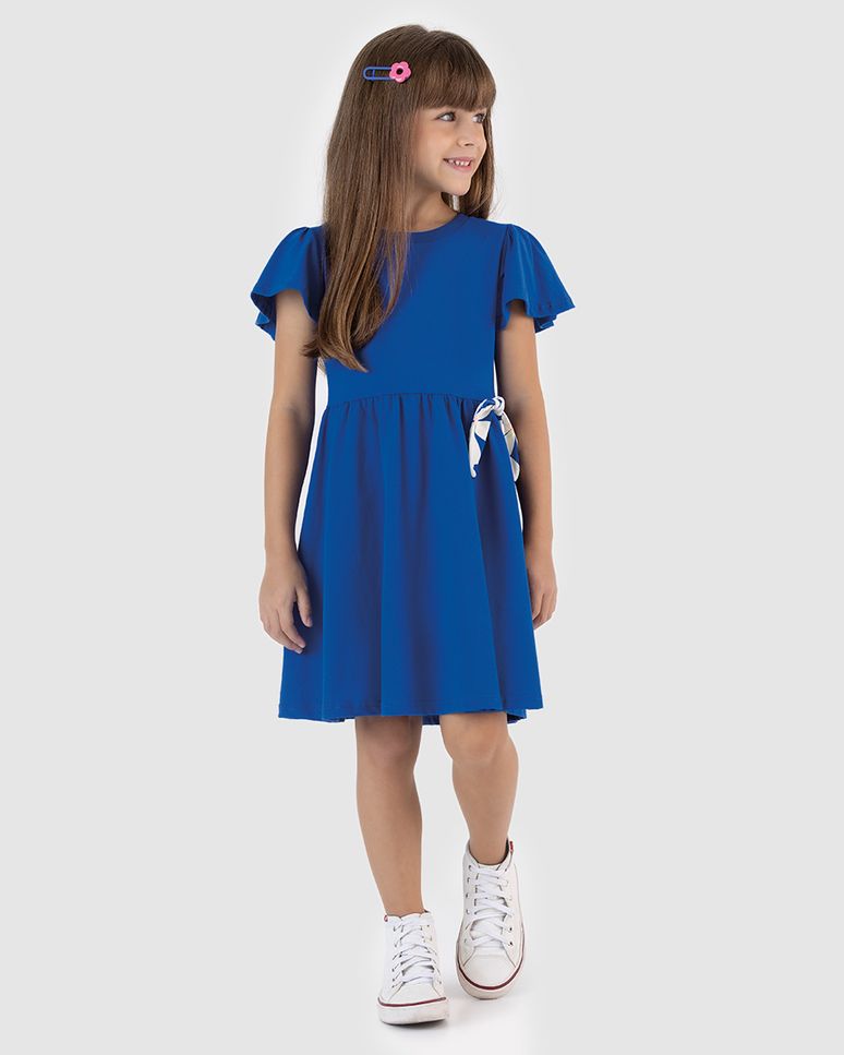 Vestido Infantil Detalhe Lenço Decorativo Em Algodão Malwee Kids