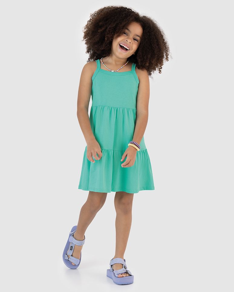 Vestido Infantil Marias Em Algodão E Malha Rajada Malwee Kids