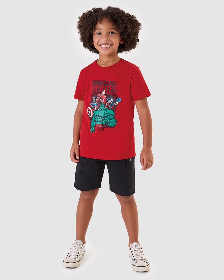 Conjunto Infantil Menino Earth's Mightiest Heroes Avengers Malwee Kids