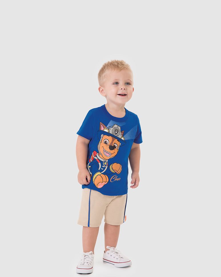 Conjunto Infantil Menino Personagem Patrulha Canina Em Algodão Malwee Kids