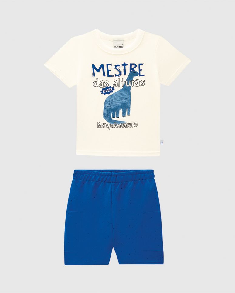 Conjunto Infantil Menino Mestre Das Alturas Braquiossauro Malwee Kids