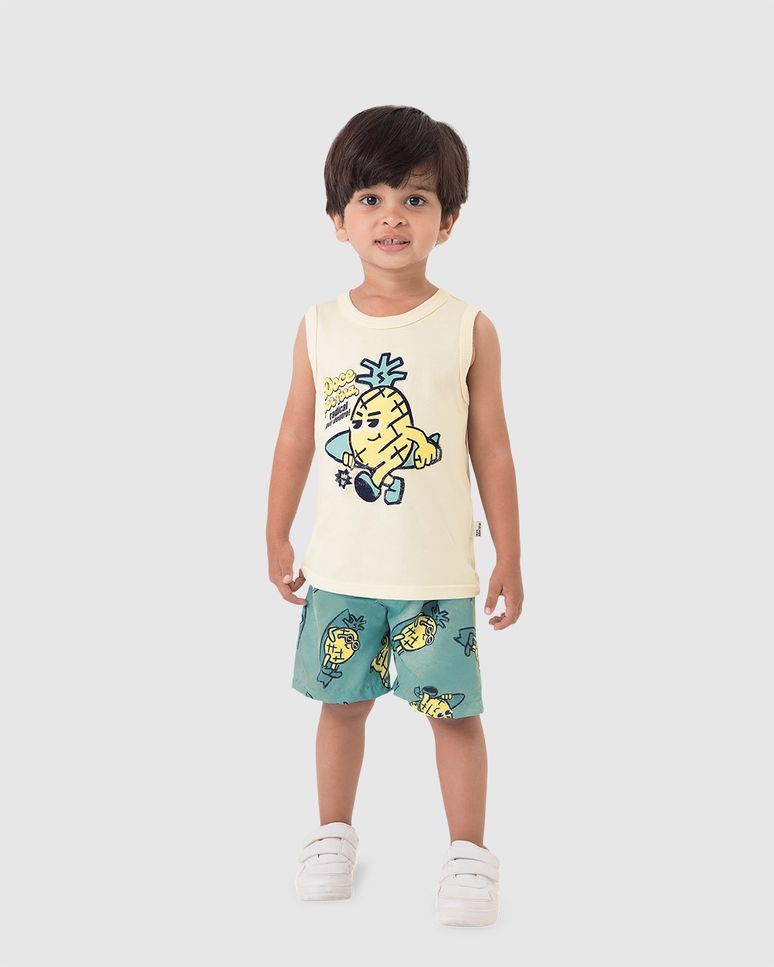 Conjunto Infantil Menino Aloha Total! Em Algodão E Microfibra Malwee Kids